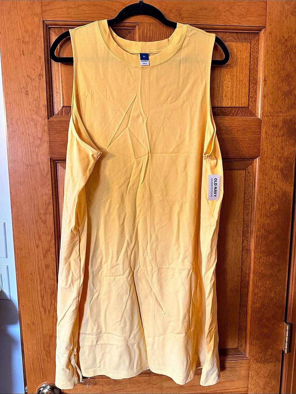 Old Navy Vintage Sleeveless Mini T-Shirt Dress Yellow CL